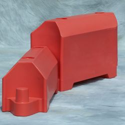 49 - 2 Red kart barriers (chainlink) Mini & Maxi